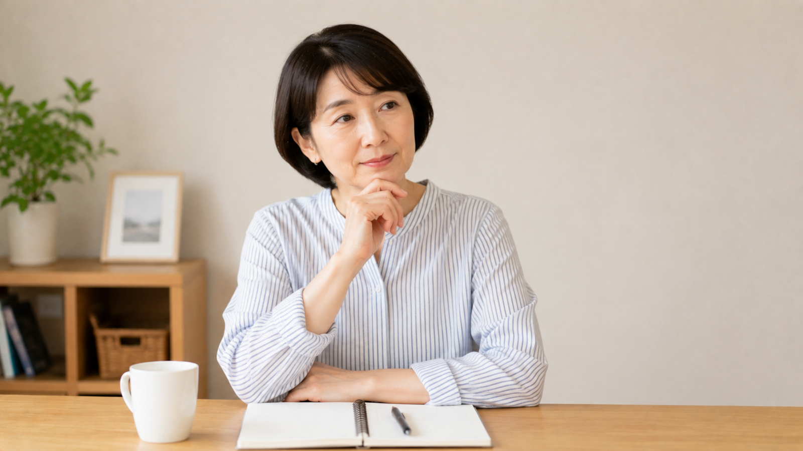 終活の疑問について考える女性